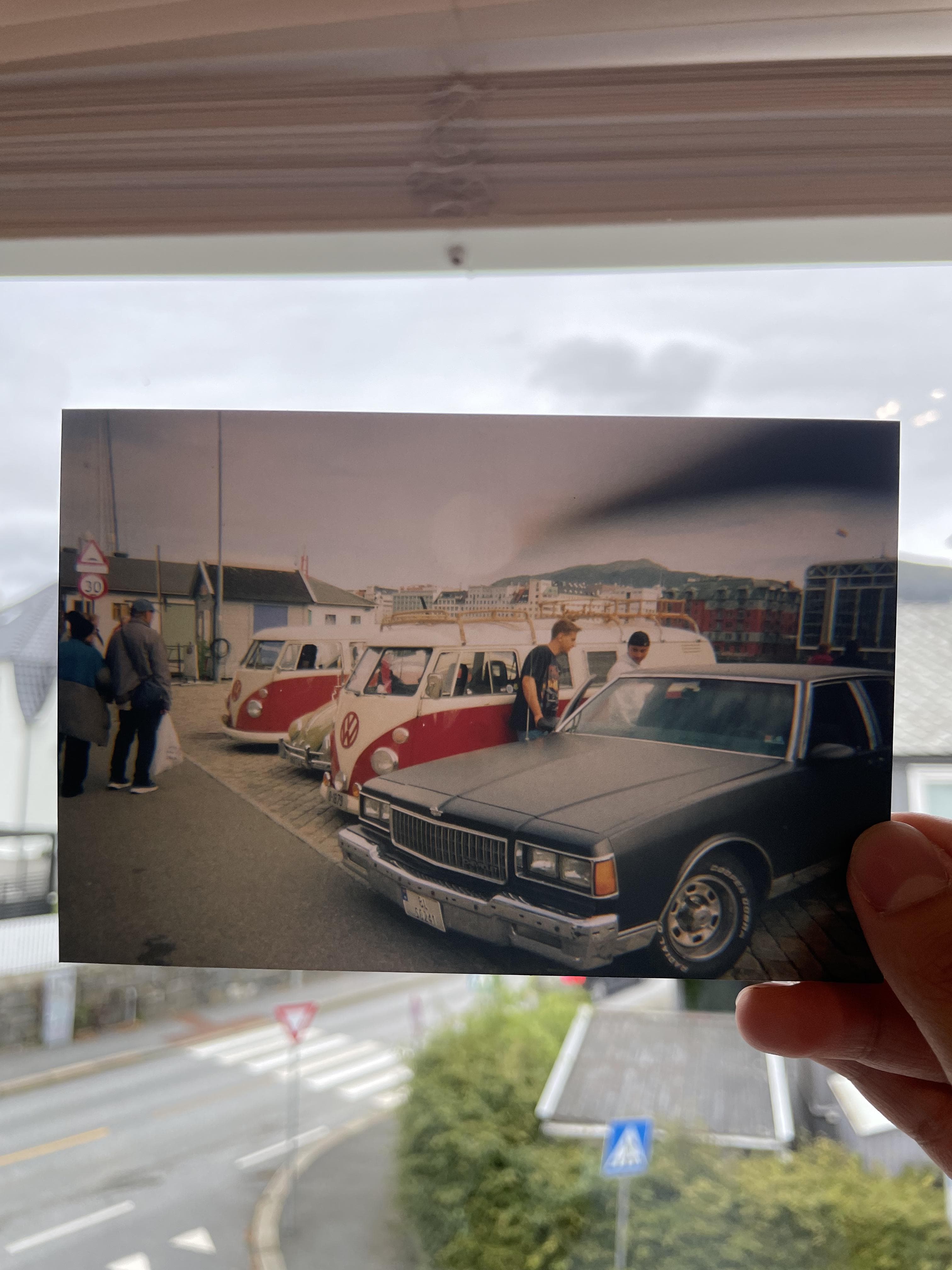 vintage car with a friend